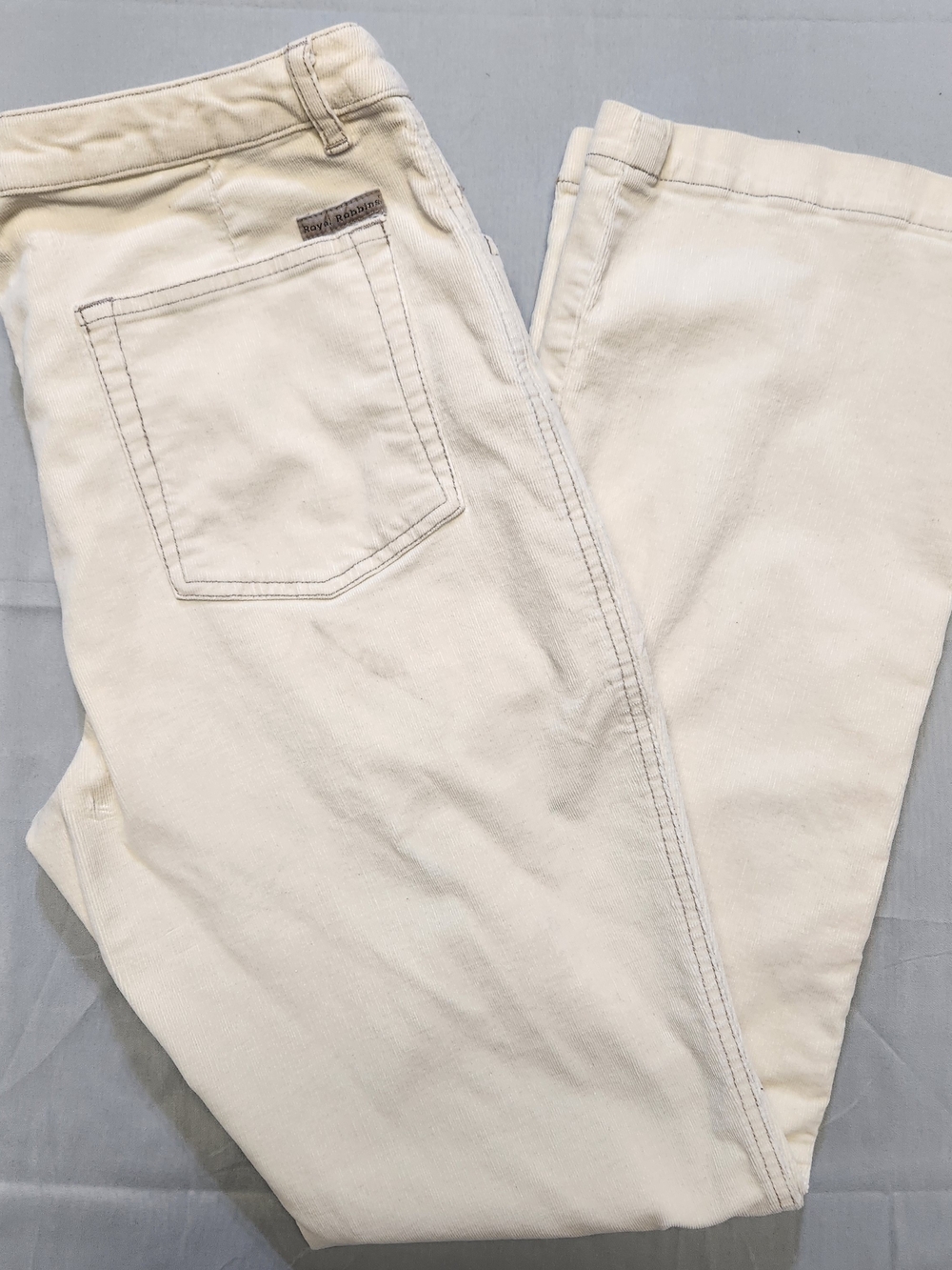 Royal Robbins Corduroy Pants Women’s Size 10 Creme Straight Leg 98% Cotton Soft